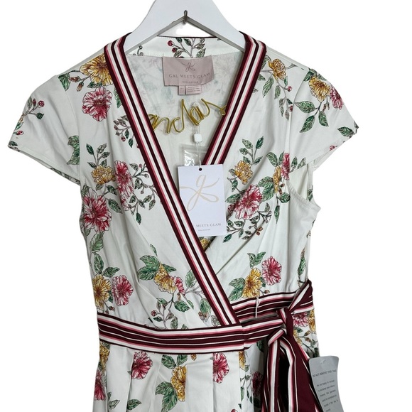 💋 EUC 💋 Gal Meets Glam Teresa Floral Wrap Dress SIZE - Picture 2 of 13
